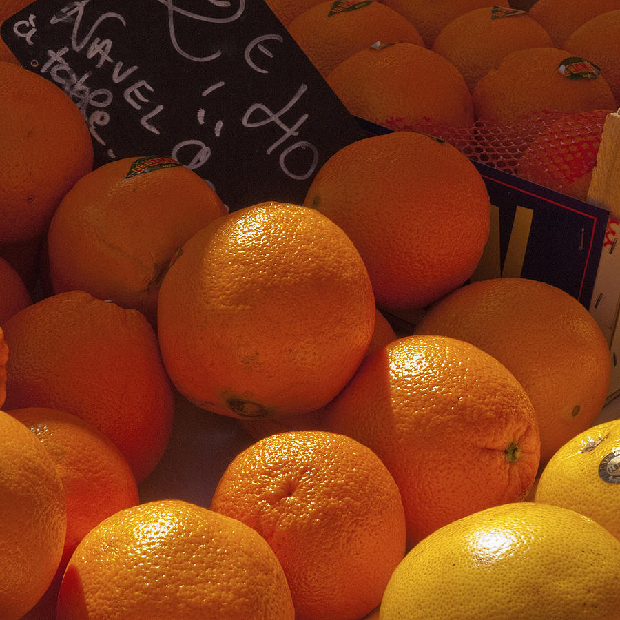 At A French Market-oranges Photograph by Michael Flood