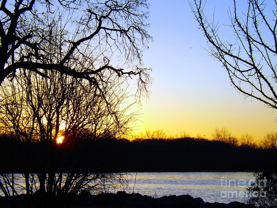 Nature Photograph - At Daybreak On The Delaware River by Robyn King