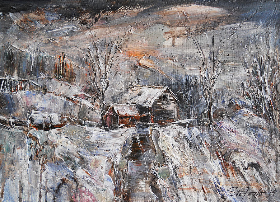 Winter Painting - At Dusk II by Stefano Popovski