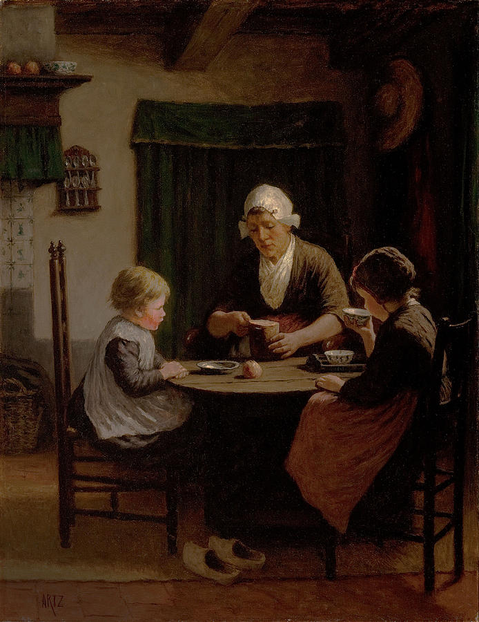Bread Painting - At Grandmothers by David Adolph Constant Artz