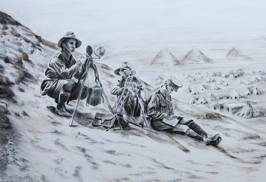 At Mena Camp Drawing by Leonie Bell At Mena Camp Drawing by Leonie Bell