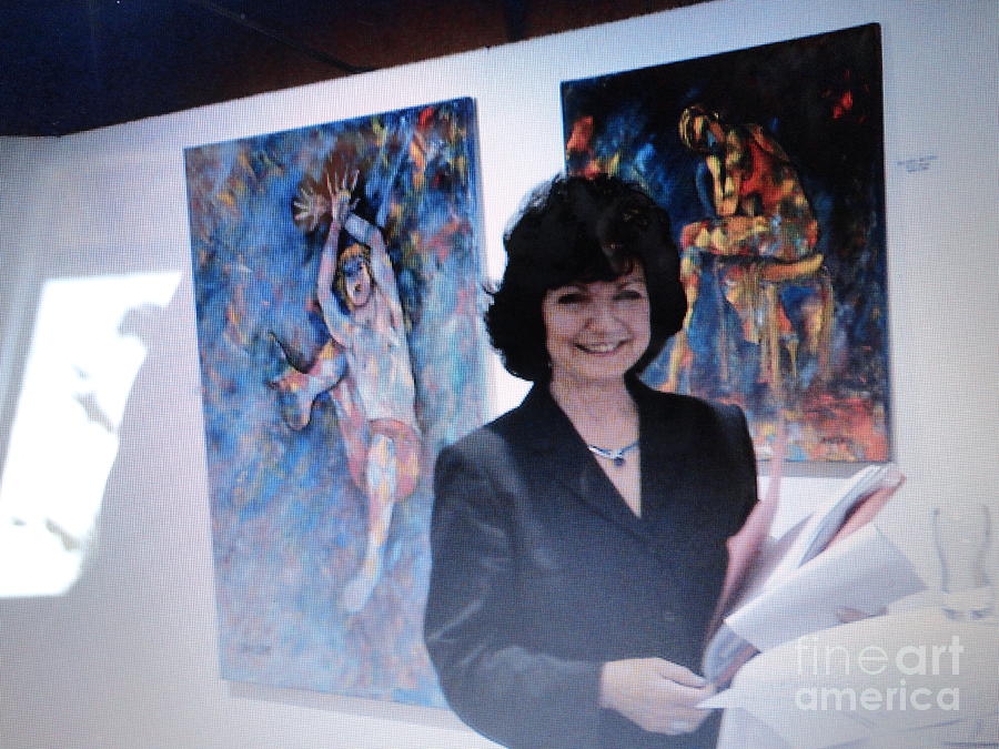 At my Exhibition 2010  Painting by Dagmar Helbig