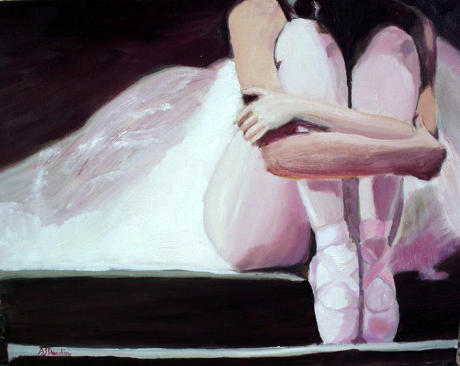 Ballerina Painting - At Rest by AJ Devlin