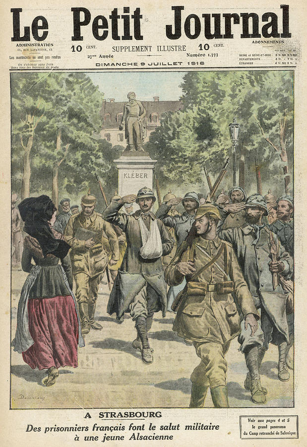 At Strasbourg, French Prisoners Salute Drawing by Mary Evans Picture ...