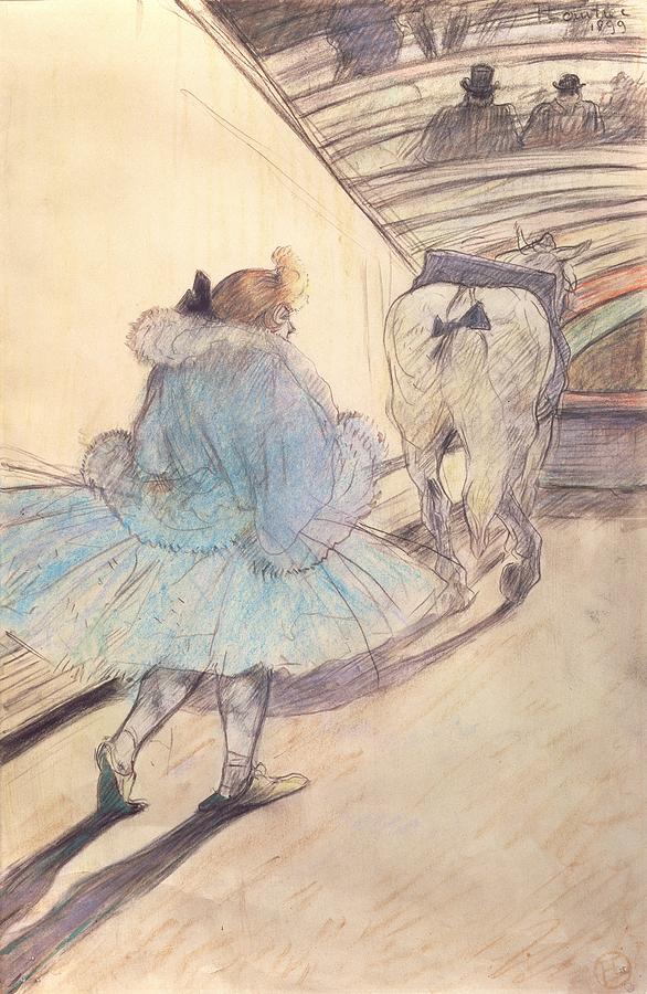 At the Circus Entering the Ring Painting by Henri de Toulouse Lautrec