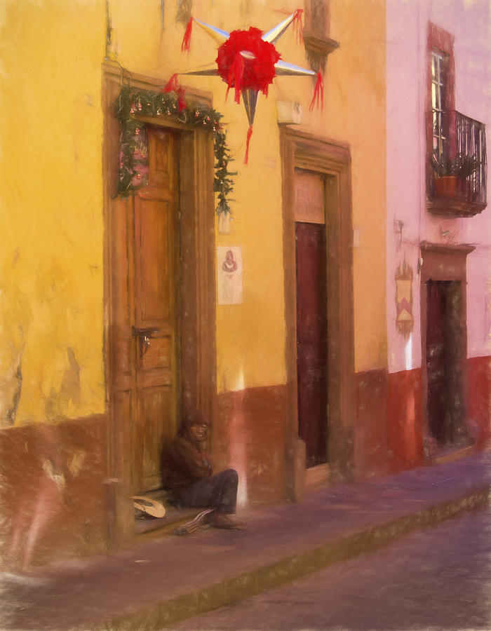 At the doorway San Miguel de Allende Digital Art by Cathy Anderson