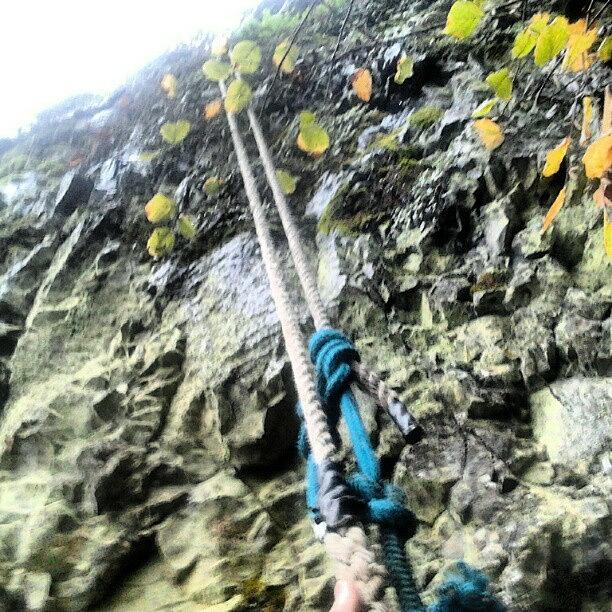 Rockclimbing Photograph - At The End Of My 100 Rope by Danny Wallin