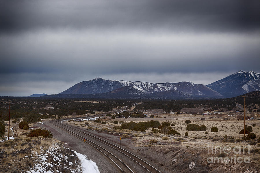 At the End of the Rail-San Francisco Peaks Photograph by Douglas Barnard
