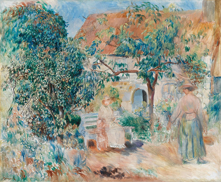 At the Garden in Bretagne Painting by Pierre-Auguste Renoir