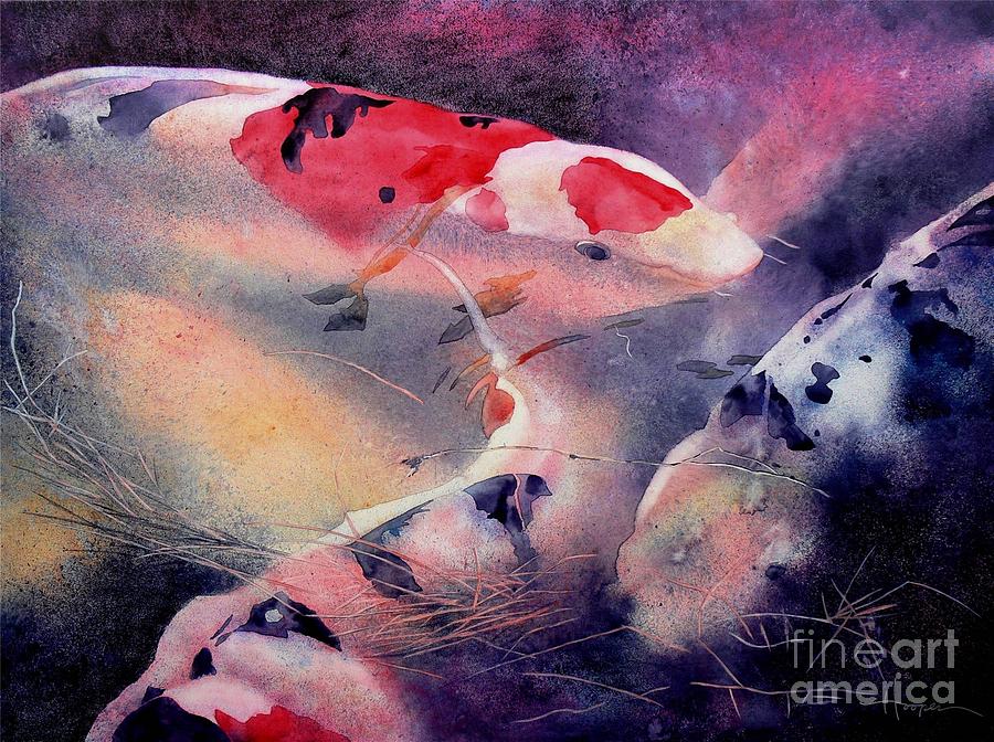 Koi Painting - At The Gate by Robert Hooper