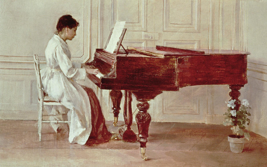 Theodore Robinson Painting - At the Piano by Theodore Robinson