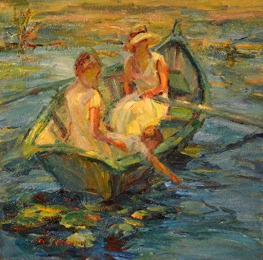 At The Pond Study Painting