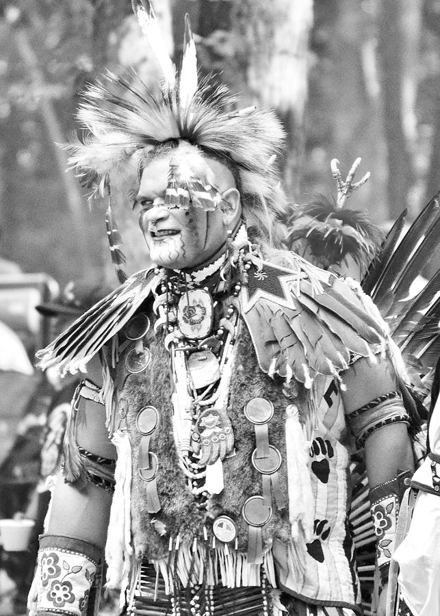 At the Powwow - Black and White Photograph by Kim Bemis