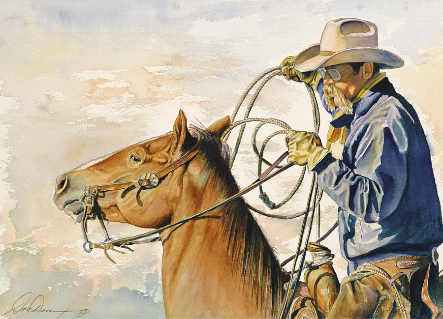Horse Painting - At The Ready by Don Dane