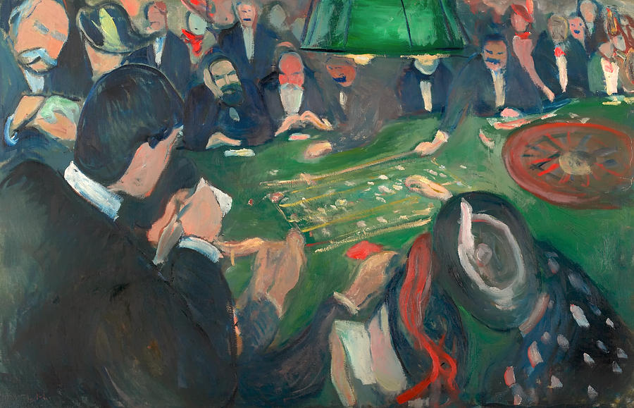Vintage Painting - At the Roulette Table in Monte Carlo by Mountain Dreams