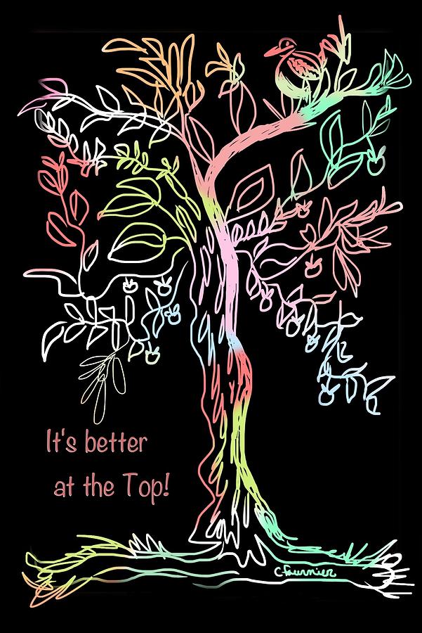 Tree Painting - At the Top by Christine Fournier
