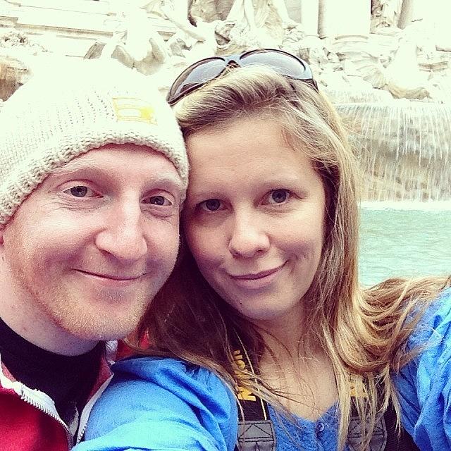 Rome Photograph - At The Trevi Fountain @cristanmusic by Samantha Charity Hall