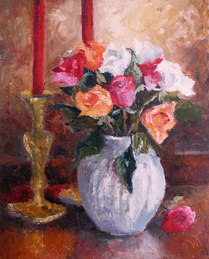 Rose Painting - At Their Peak by Wendie Thompson