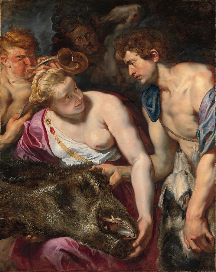Peter Paul Rubens Painting - Atalanta and Meleager by Peter Paul Rubens