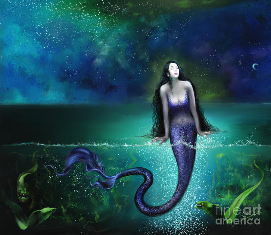 Mermaid Painting - Atargatis by Artificium -