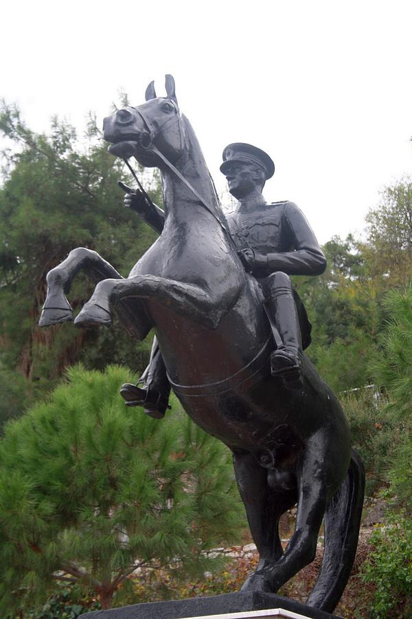 Ataturk on Horseback Sculpture by Taiche Acrylic Art