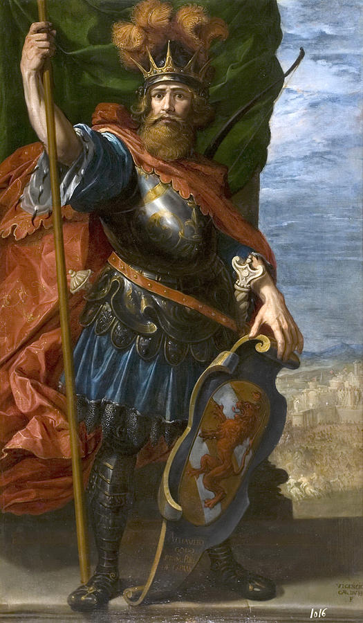 Ataulf king of the Visigoths Painting by Vincenzo Carducci
