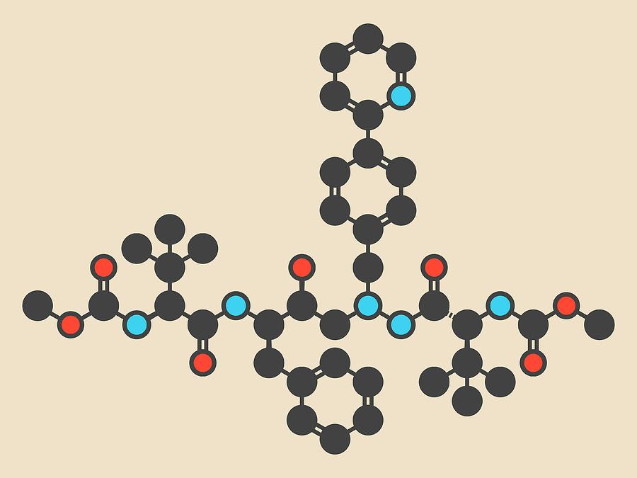 Inhibitor Photograph - Atazanavir Hiv Drug Molecule by Molekuul Inhibitor Photograph - Atazanavir Hiv Drug Molecule by Molekuul
