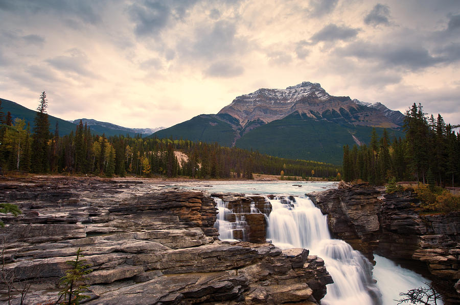 Athabasca Falls Waterfall Photograph by U Schade