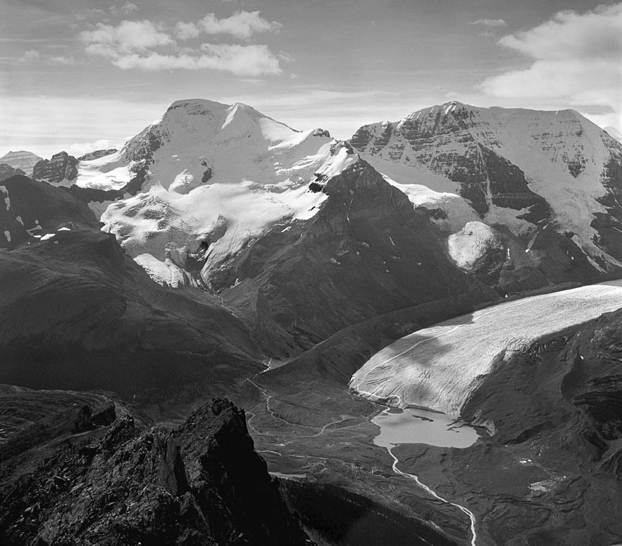 T-303504-BW-Athabasca Glacier in 1957  Photograph by Ed  Cooper Photography