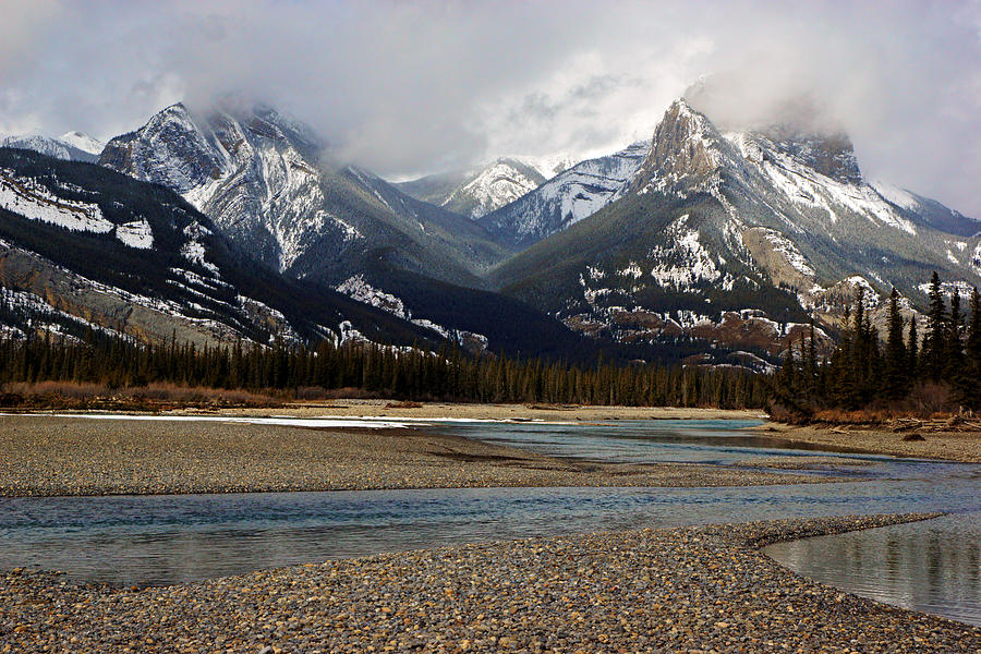 Athabasca River in Winter II Photograph by Daniel Woodrum