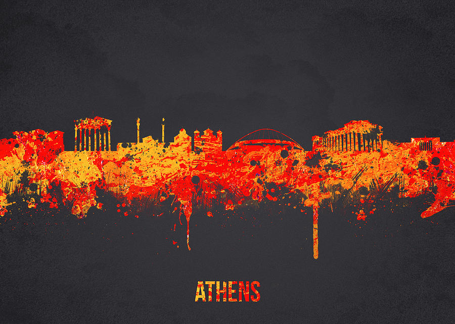 Architecture Digital Art - Athens Greece by Aged Pixel