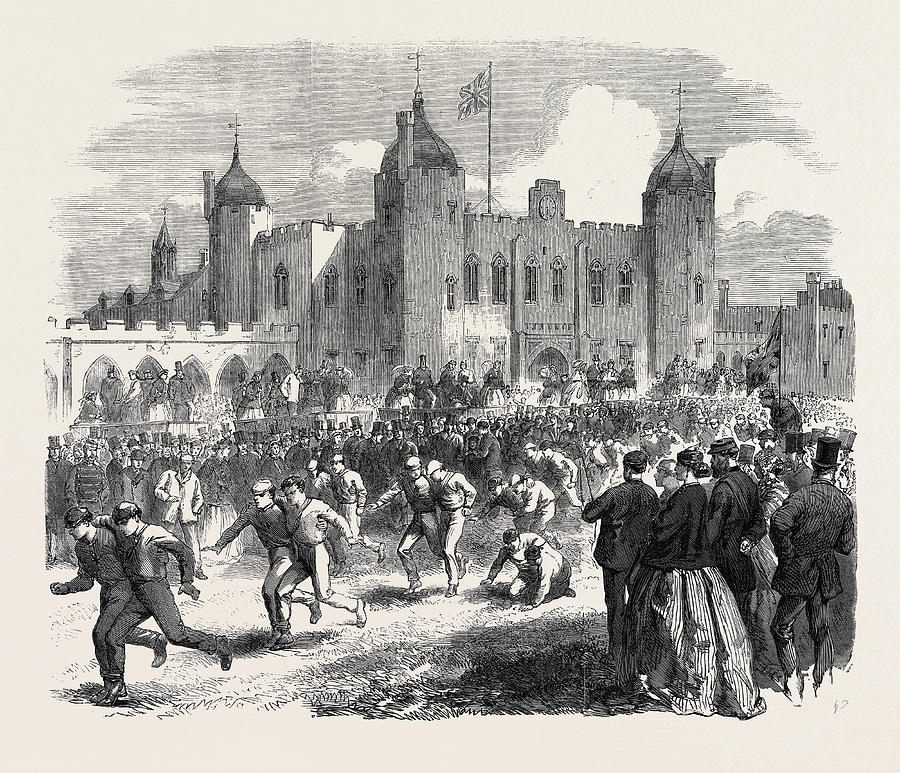 Athletic Games At The Royal Military Academy Woolwich Drawing by ...