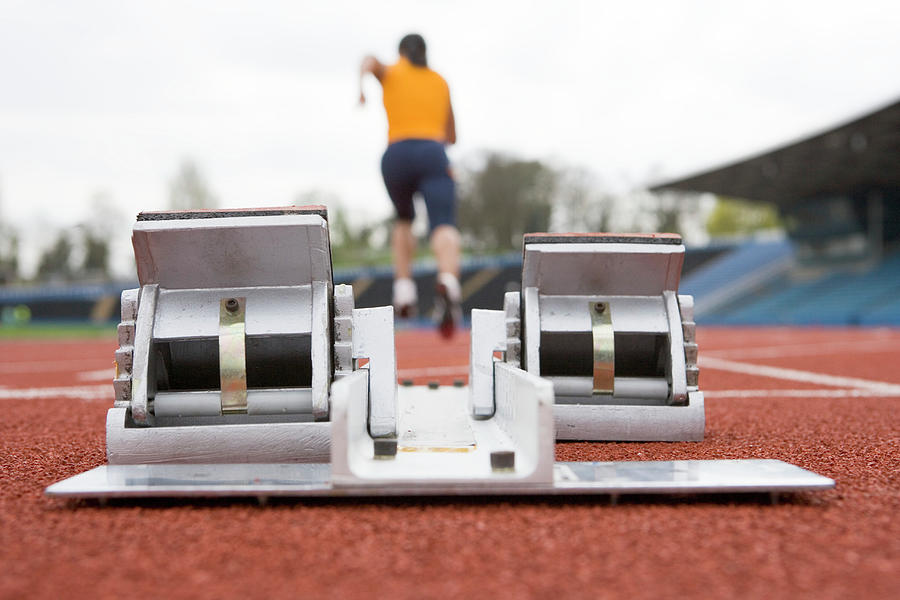Athletics Starting Blocks Photograph by Gustoimages/science Photo Library
