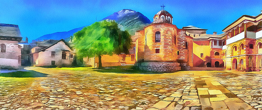 Athos Monastery Greece 10 Digital Art by Yury Malkov