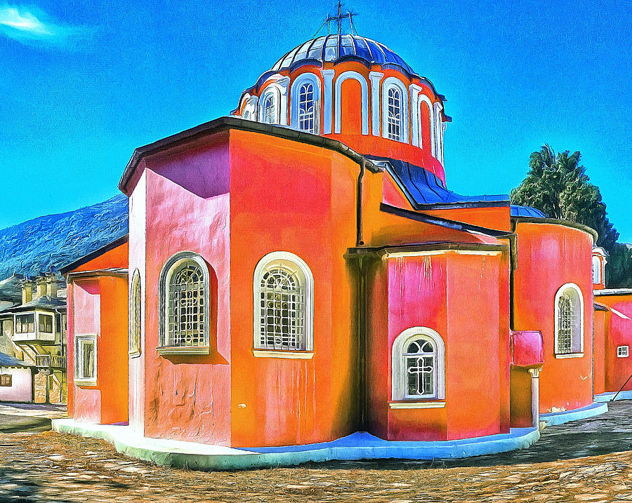 Athos Monastery Greece 14 Digital Art by Yury Malkov
