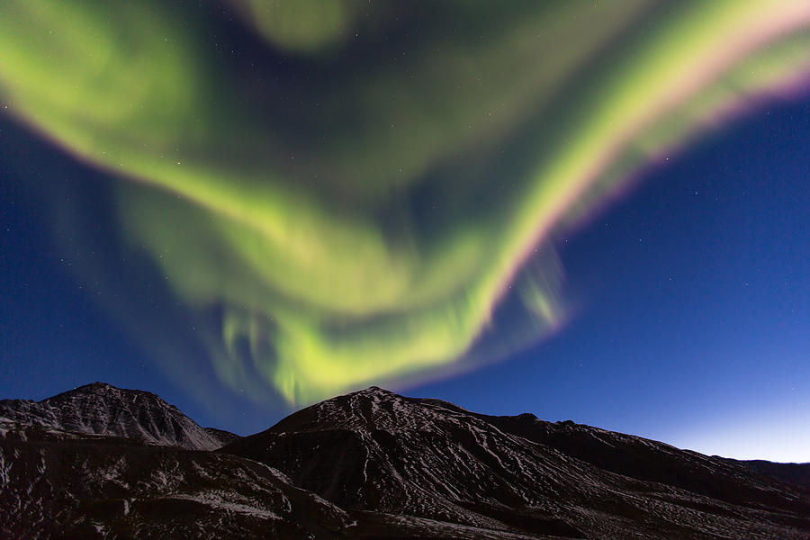 Atigun Pass Alive With Northern Lights Photograph by Sam Amato