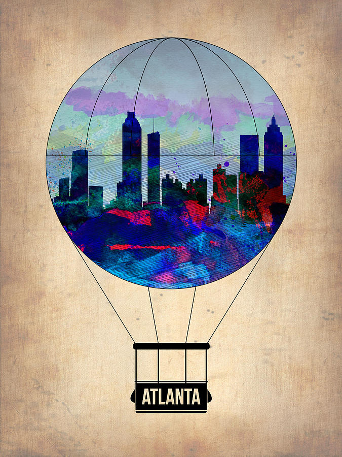 Atlanta Painting - Atlanta Air Balloon  by Naxart Studio