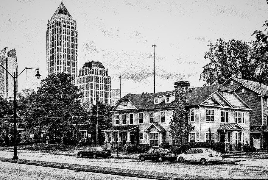 Atlanta Photograph - Atlanta black and white by All Around The World