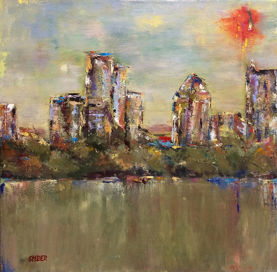 Atlanta Cityscape Painting by Kathy Stiber
