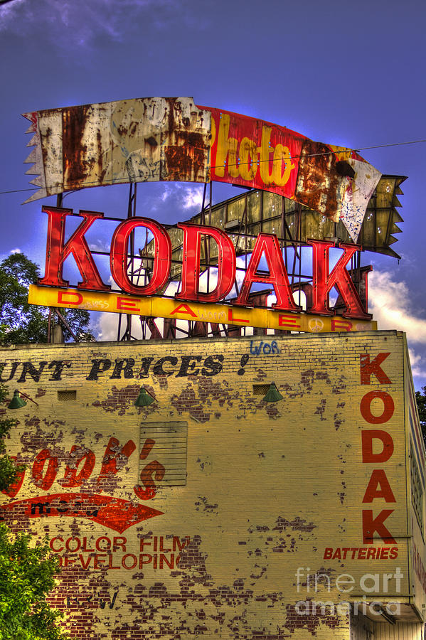 Atlanta Classic Kodak Sign Ponce De Leon  Photograph by Reid Callaway