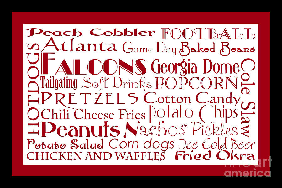 Atlanta Falcons Game Day Food 2 Digital Art by Andee Design