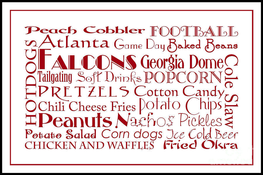 Atlanta Falcons Game Day Food 3 Digital Art by Andee Design