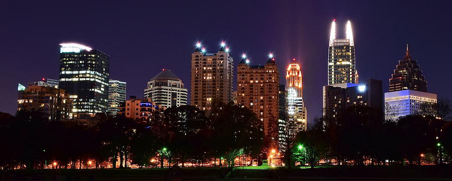 Atlanta Photograph - Atlanta Panoramic From Piedmont Park by Frozen in Time Fine Art Photography