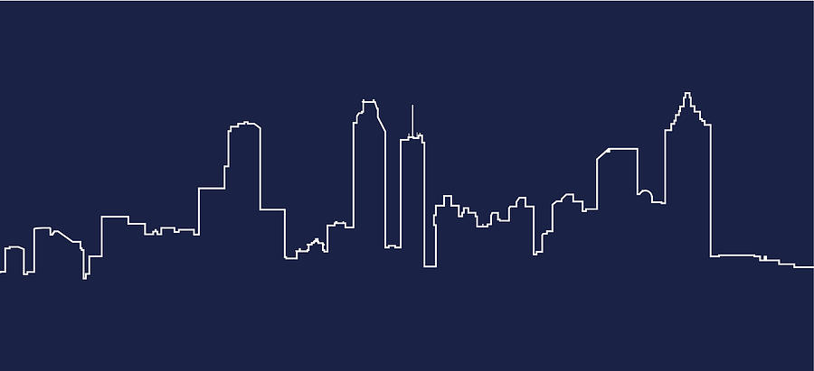 Atlanta Skyline Drawing by Ziggymaj