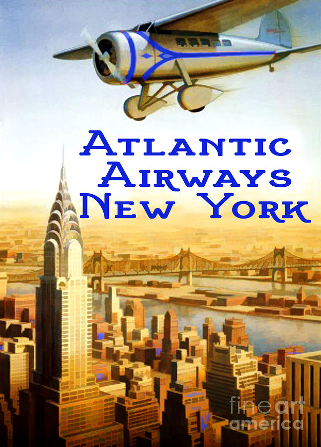 Atlantic Airways - Poster Painting by Thea Recuerdo