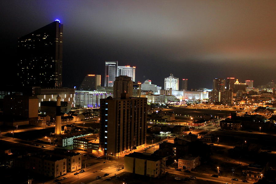 Atlantic City at Night Photograph by Deborah  Crew-Johnson