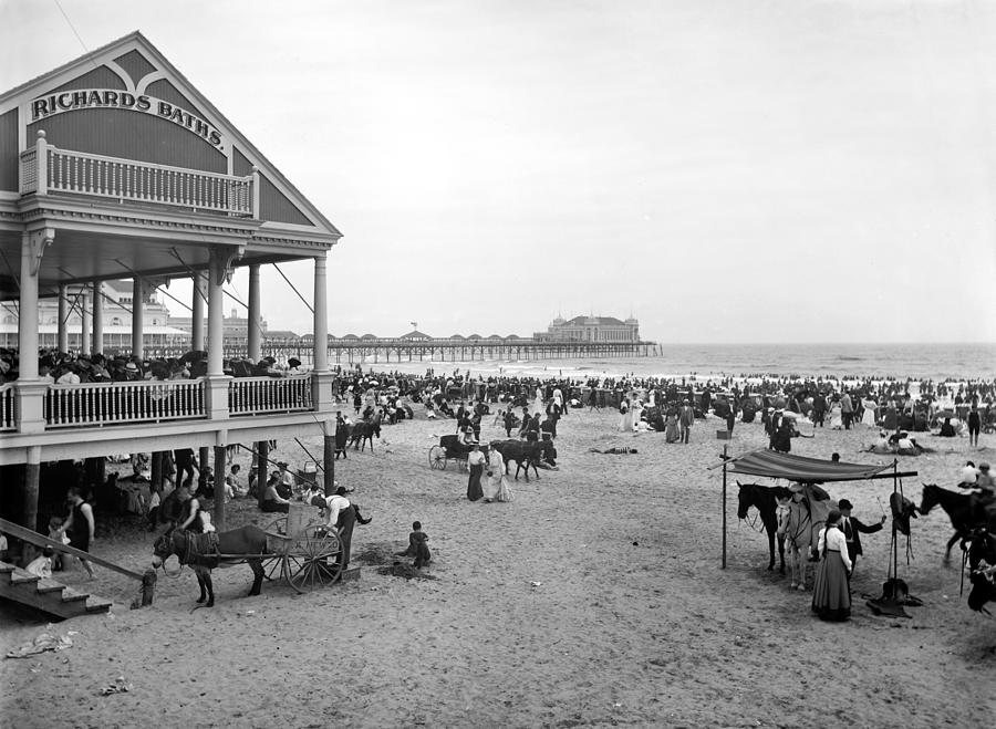 Atlantic City Beach, C1900 Photograph by Granger