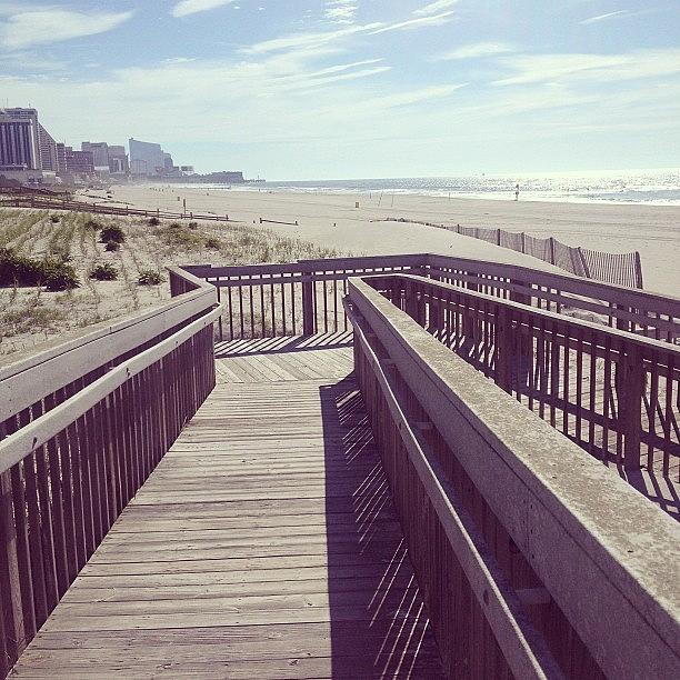Summer Photograph - Atlantic City Beach #morningwalks by Susan Mitchell