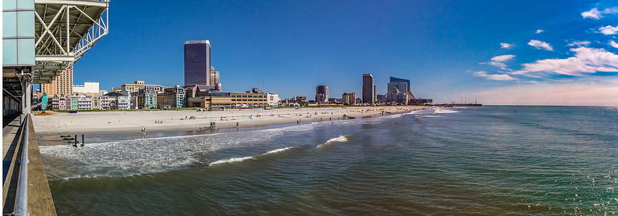 Beach Photograph - Atlantic City Beach Panorama by Charles A LaMatto