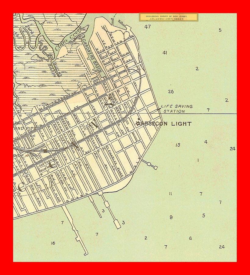 Atlantic City Map 1935 Photograph by JB Stran - Fine Art America